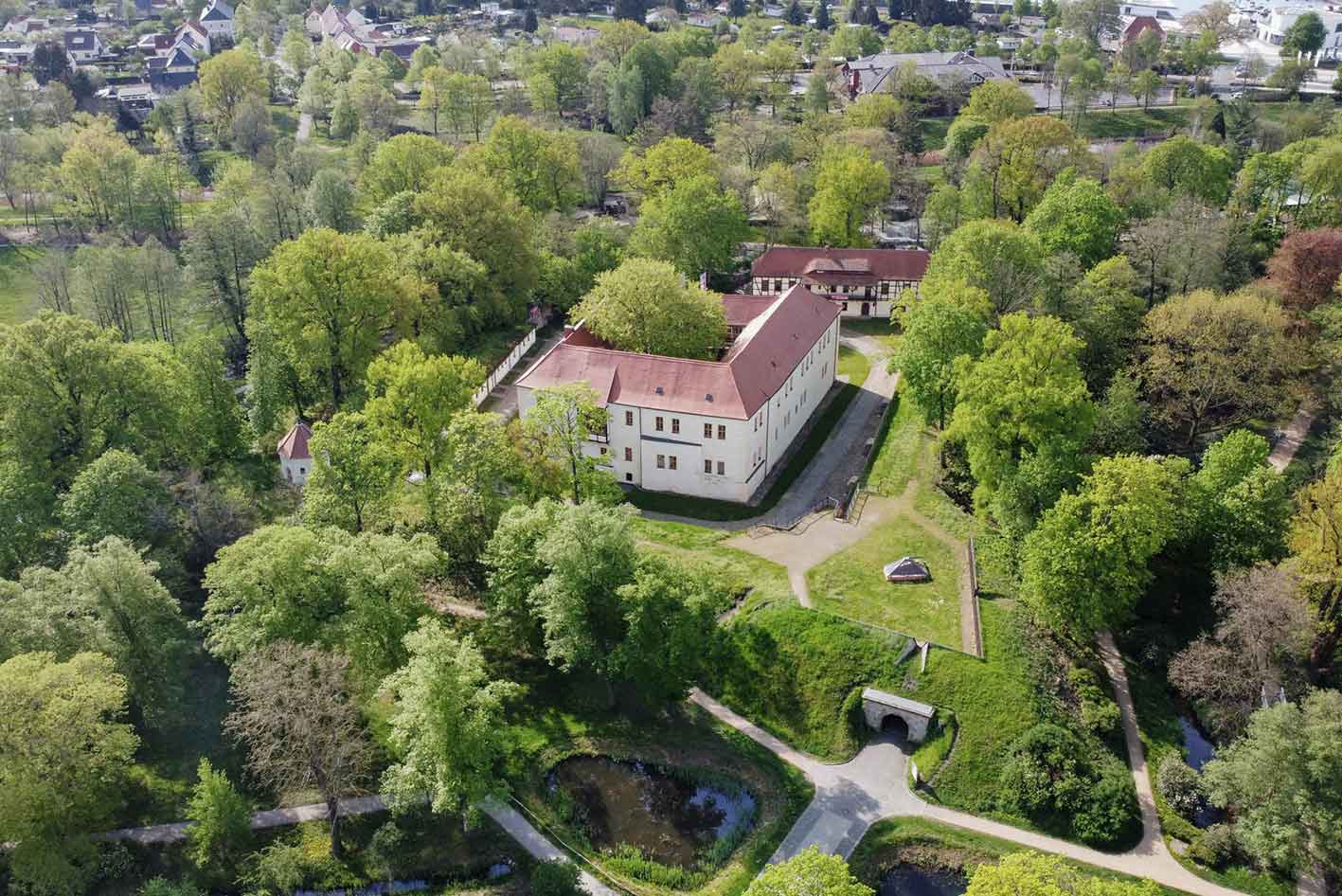 Luftbild Schloss Festung Senftenberg